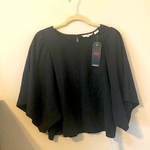 Levi’s black wide sleeve blouse